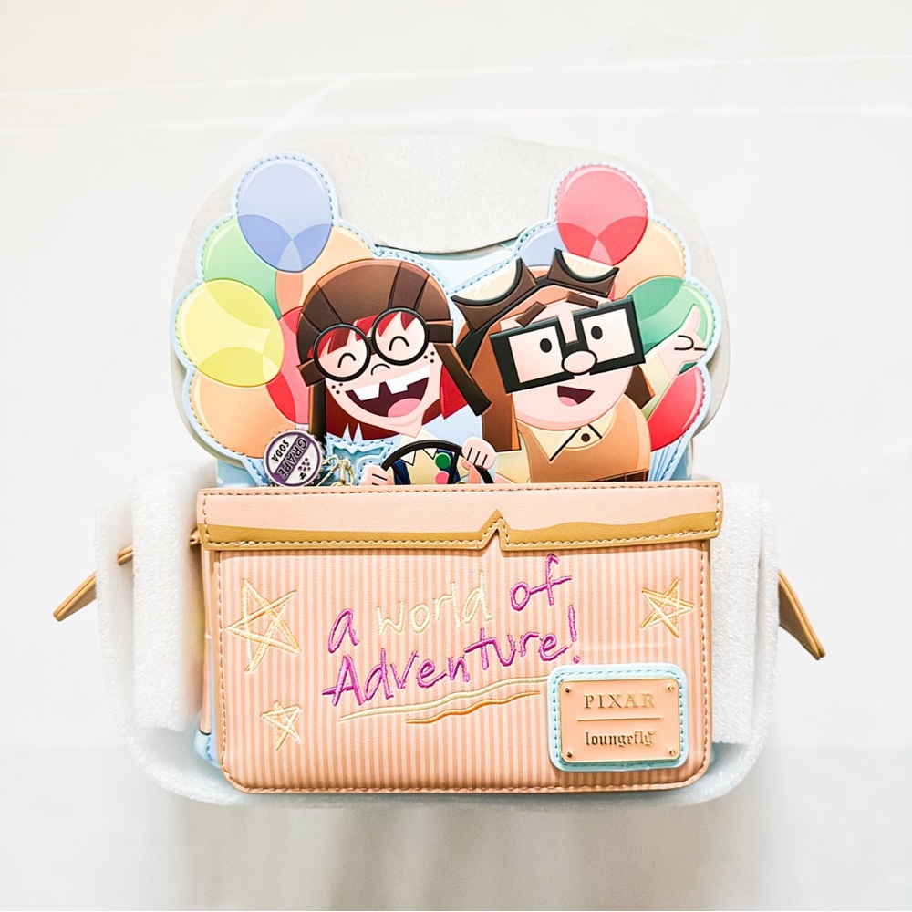 Loungefly Disney Pixar Up 15th Anniversary Young Ellie and Carl Mini Backpackk